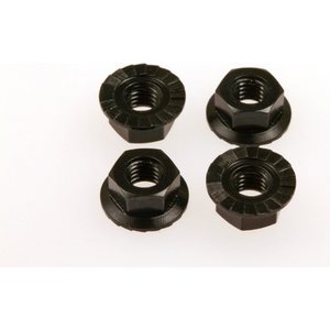 Hiro Seiko 4mm Alloy Serrated Wheel Nut [Black] ( 4 pcs)