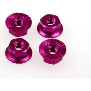 Hiro Seiko 4mm Alloy Serrated Wheel Nut [Purple] ( 4 pcs)
