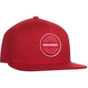 Traxxas 1186-RED Snap Hat Red Traxxas Circle Patch