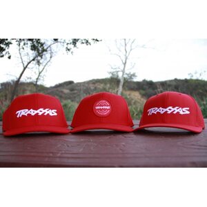 Traxxas 1186-RED Snap Hat Red Traxxas Circle Patch