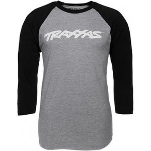 Traxxas 1369-L Shirt Raglan Traxxas-logorey/Black L (Premium Fit)