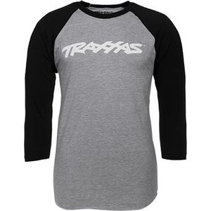 Traxxas 1369-S Shirt Raglan Traxxas-logorey/Black S (Premium Fit)