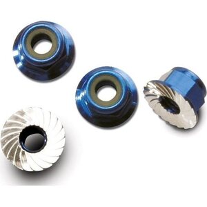 Traxxas 1747R Lock Nut Flanged M4 Alu Blue (4)