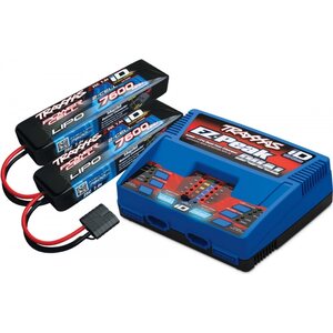 Traxxas 2991GX Charger EZ-Peak Dual 8A and 2 x 2S 7600mAh Li-Po Combo