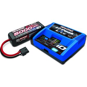 Traxxas 2996GX Charger EZ-Peak Live 12A & 4S 5000mAh LiPo Combo