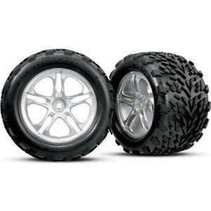 Traxxas 5174 Tires & Wheels Talon/SS Chrome (14mm) 3.8" (2)