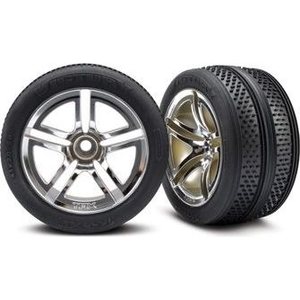 Traxxas 5575 Tires & Wheels Victory/Twin-Spoke (Nitro Front) 2.8" (2)