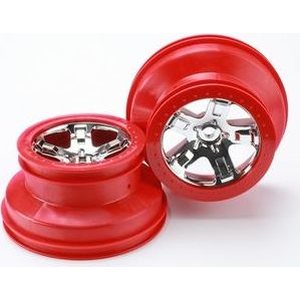 Traxxas 5868 Wheels SCT Chrome-Red 2.2/3.0" 4WD/2WD Front (2)
