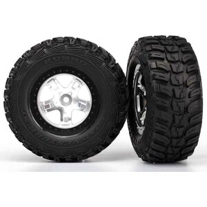 Traxxas 5880X Tires & Wheels Kumho/SCT Satin Chrome 4WD/2WD Rear (2)