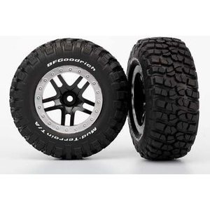 Traxxas 5883 Tires & Wheels BFGoodrich/S-Spoke Black-Satin 4WD/2WD Rear