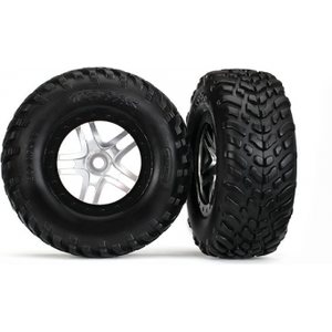 Traxxas 5889R Tires & Wheels SCT S1/S-Spoke Black-Satin 4WD/2WD Rear TSM