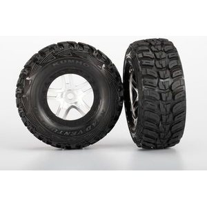 Traxxas 5976R Tires & Wheels Kumho S1/S-Spoke Chrome-Black (14mm) (2)