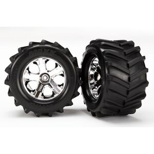 Traxxas 6771 Tires & Wheels Maxx/All-Star Chrome 2.8" (2)