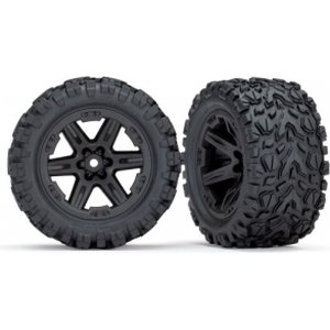 Traxxas 6773 Tires & Wheels Talon Extreme/RXT Black 2.8" 4WD TSM (2)