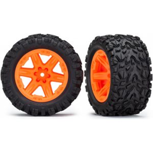 Traxxas 6773A Tires & Wheels Talon Extreme/RXT Orange 2.8" 4WD TSM (2)