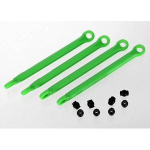 Traxxas 7118G Push rod (molded composite) (green) (4)/ hollow balls (8)