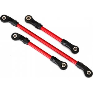 Traxxas 8146R Steering, Drag and Panhard Link Red (for Lift Kit)