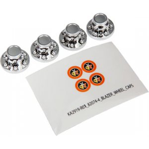 Traxxas 8164 Wheel Center Caps Chrome (4) (Requires Stub Axle #8255) Blaz