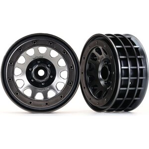 Traxxas 8171 Wheels Method 105 Black Chrome 2.2" SC (2)