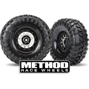 Traxxas 8171A Wheels Method 105 Charcoal Grey 2.2" SC (2)