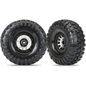 Traxxas 8172 Tires & Wheels Canyon Trail/Method 105 Black Chrome 2.2" (2)