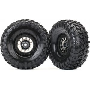 Traxxas 8174 Tires & Wheels Canyon Trail/Method 105 Black Chrome 1.9" (2)