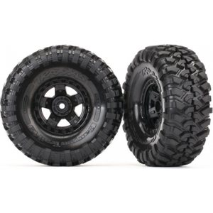 Traxxas 8179 Tires & Wheels Canyon Trail/TRX-4 Black 1.9" SC (2)