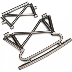 Traxxas 8535X Bumper Front and Support Satin Chrome