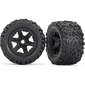 Traxxas 8672 Tires & Wheels Talon EXT/Carbide Black 3.8" (2)