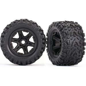 Traxxas 8672 Tires & Wheels Talon EXT/Carbide Black 3.8" (2)