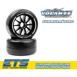 Volante F1 Front Rubber Slick Tires Medium Soft Compound Preglued (2pcs)