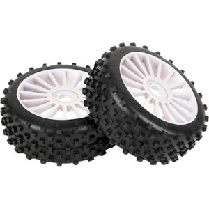 SP Tyres Star Pin 1/8 Off-Road Sport Pre-Mounted On White Wheel (2Pcs) Sp00024