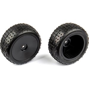 Team Associated Rear Wide Mini Pin Tires, mounted