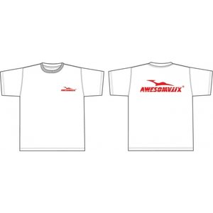 Awesomatix Awesomatix T-shirt white +red print (XL)