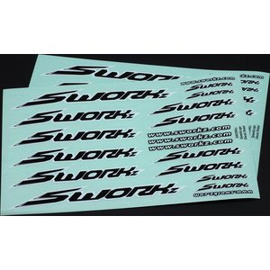 SWorkz SWORKz Speed Logo Sticker (Standard)(BK)(2pc) SW510053
