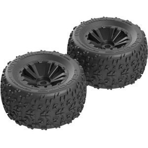 ARRMA RC AR550013 Copperhead MT 6S Tire/Wheel Glued Blk (2)