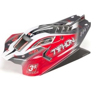 ARRMA RC ARA402274 Typhon 4x4 Blx Painted Decaled Trimmed Body Red