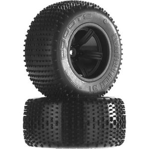 ARRMA RC AR550019 Dirtrunner ST Tire/Wheel Glued Blk Re (2)
