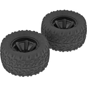 ARRMA RC AR550014 Copperhead MT Tire/Wheel Glued Black (2)