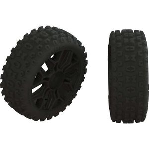 ARRMA RC ARA550057 2HO Tire Set Glued Black (2)