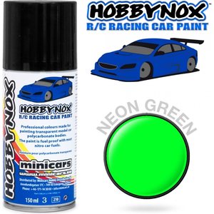 Hobbynox HN1408 Neon Green R/C Racing Car Spray Paint 150 ml
