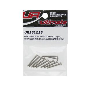 Ultimate Racing M2x16mm FLAT HEAD SCREWS (10pcs.)