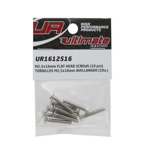 Ultimate Racing M2,5x16mm FLAT HEAD SCREWS (10pcs.)