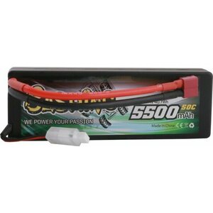 Gens ace Bashing Series 5500mAh 7.4V 2S1P 50C car Lipo Battery Pack Hardcase 24# with EC5 Plug (EC5 LIITTIMELLÄ)