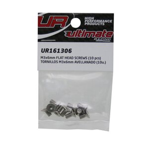 Ultimate Racing M3x6mm FLAT HEAD SCREWS (10pcs.)
