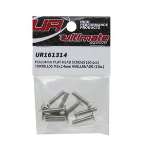 Ultimate Racing M3x16mm FLAT HEAD SCREWS (10pcs.)