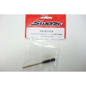 SWorkz Titan Coated 2,0mm HEX Power Tool Wrench Tip SW-621004