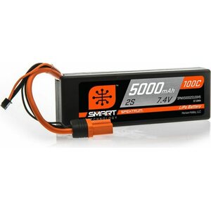 Spektrum 7.4V 5000mAh 2S 100C Smart Hardcase LiPo Battery: IC5 SPMX50002S100H5