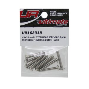 Ultimate Racing M3x18mm BUTTON HEAD SCREWS (10pcs.)