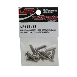 Ultimate Racing M4x12mm BUTTON HEAD SCREWS (10pcs.)